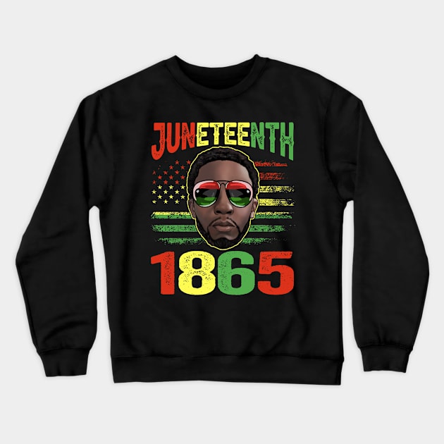 Juneteenth Is My Independence Day Black King Fathers Day Men Crewneck Sweatshirt by Sandra Holloman